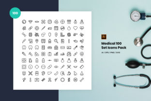 Medical 100 Set Icon Pack: Graphics and Icons