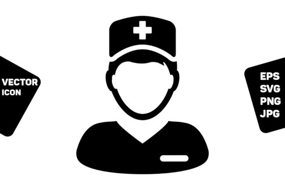 Medical Attendant Icon Vector Avatar for Graphics and Icons