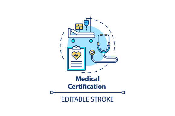Medical Certification Concept Icon: Graphics & Icons