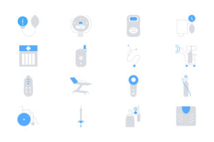 Medical Flat Icon Set Vector: Graphics & Icons