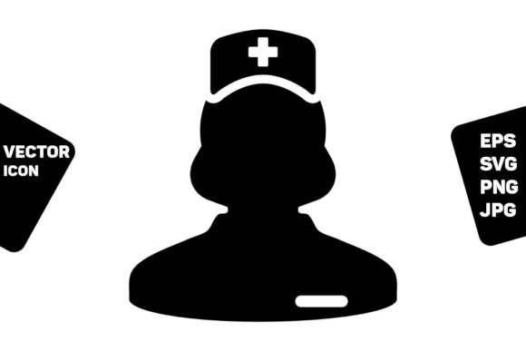 Medical Icon Vector Female Avatar Graphics & Icons