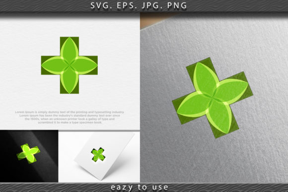 Medical Leaf Logos: Graphics for Editorial Use