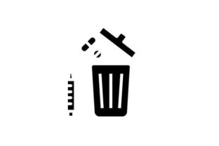 Medical, Pharmacy Icons: Syringe & Waste Graphics