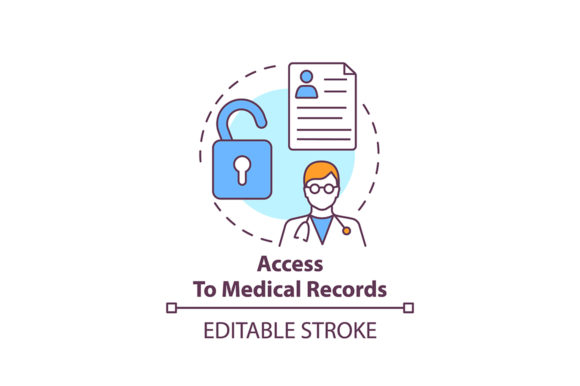 Medical Records Icons for Professional Graphics