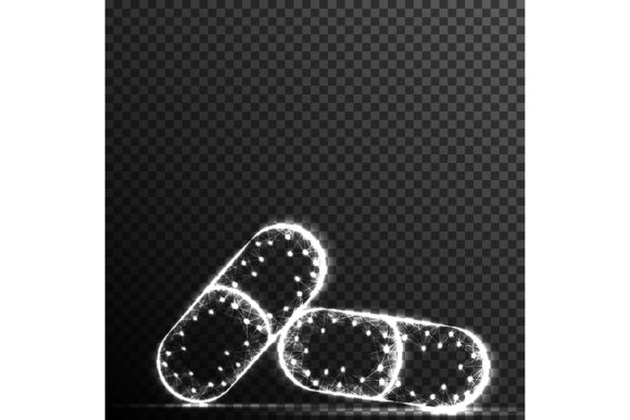 Pill Capsule Medical Icon for Graphics and Crafts