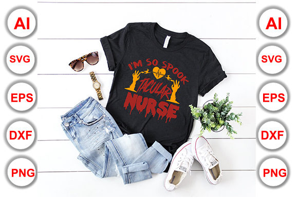 Spooktacular Nurse Graphics for T-Shirt Designs